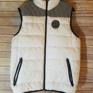 Buffalo David Bitton Puffer Vest Men's Large White